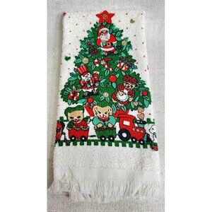 Vintage Cannon B&D Christmas Santa Claus Tree Kitchen Dish Towel